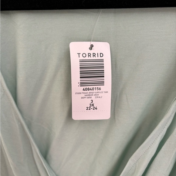 Torrid Studio Tissue Jersey Jersey Surplice Tank Size 3 - Picture 4 of 7